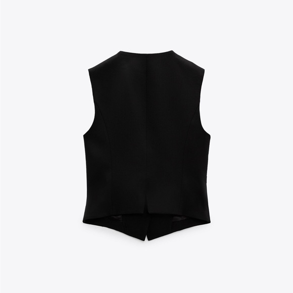 Zara Wool Blend Tuxedo Collar Vest - Picture 6 of 7